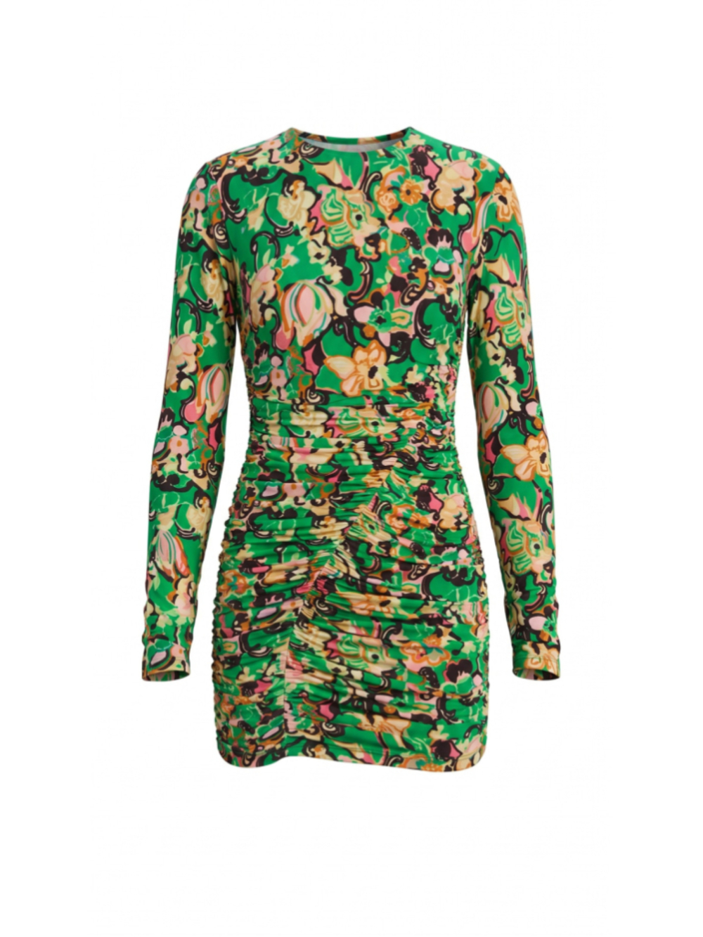 ALC Kiki Ruched Mini Dress Emerald Multi Size Small S NWT